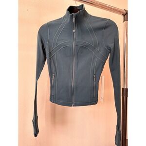Lululemon Define Cropped Jacket Nulu Iron Blue Size 2